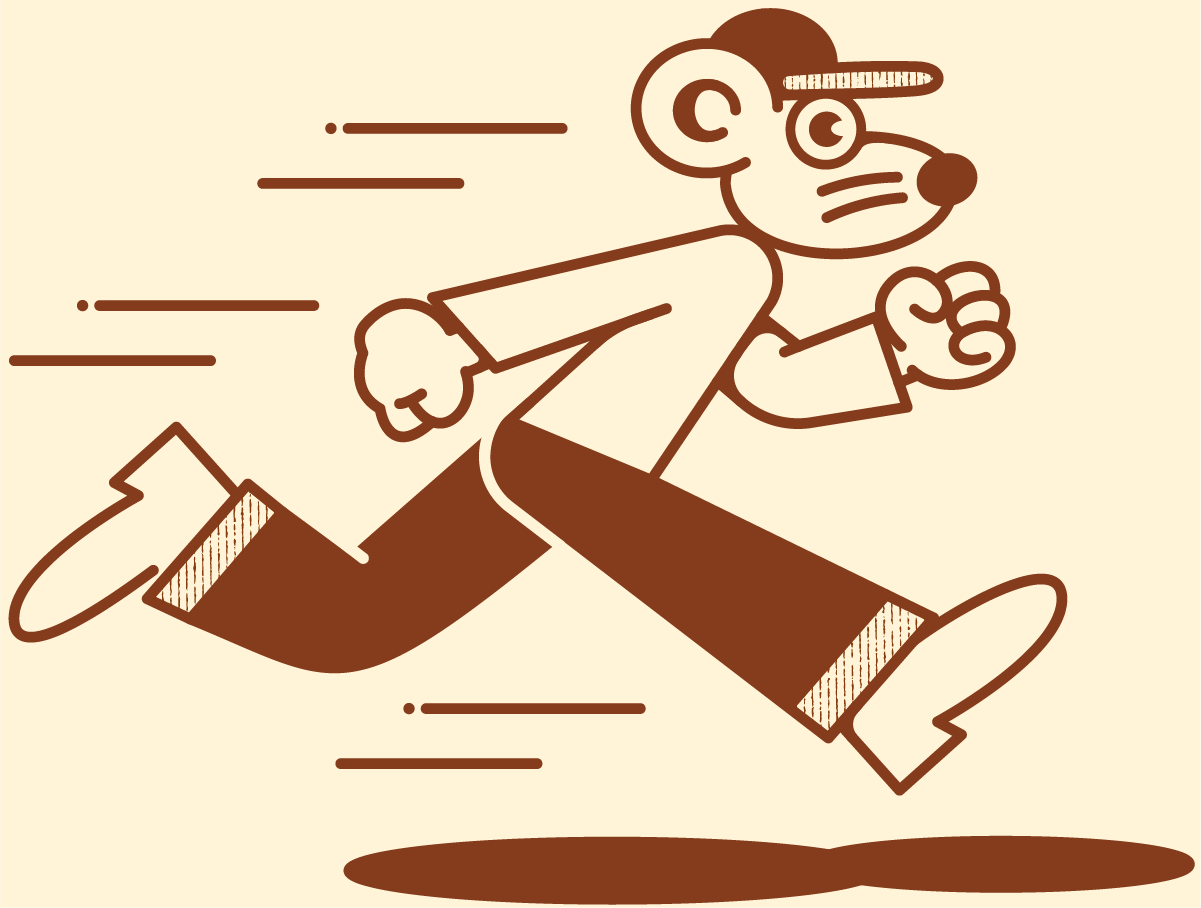 Custom mascot illustration for brand identity design